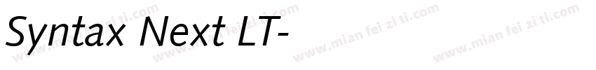 Syntax Next LT字体转换